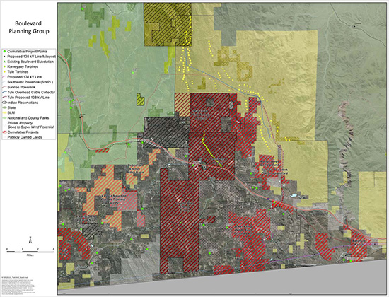 Location of Boulevard energy projects