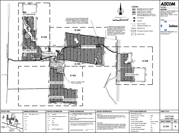 Plot plan ot Soitec 
Rugged Solar Project