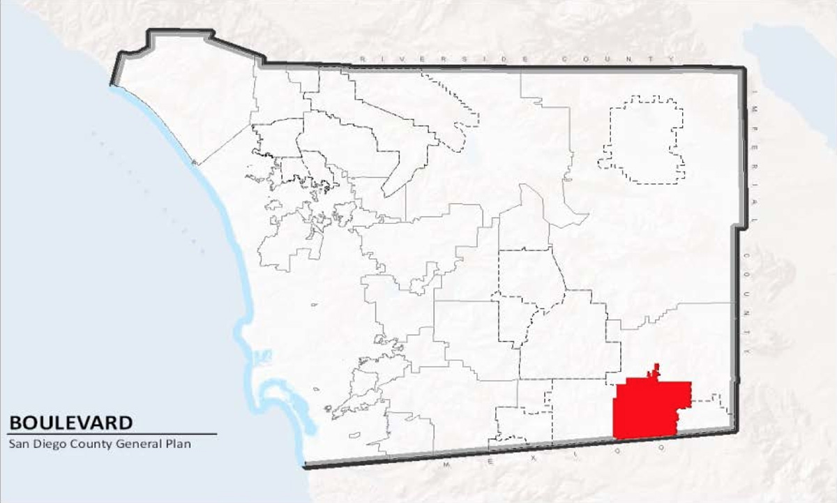 General Location of Boulevard Planning Area