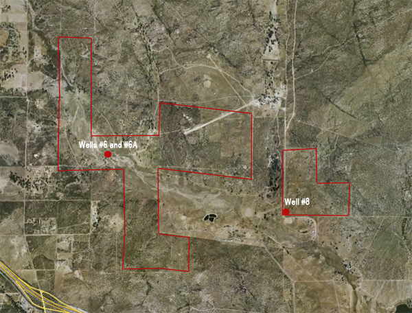 Location of existing wells