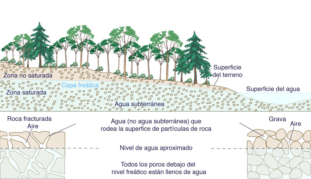 In nature, groundwater and surface water are connected