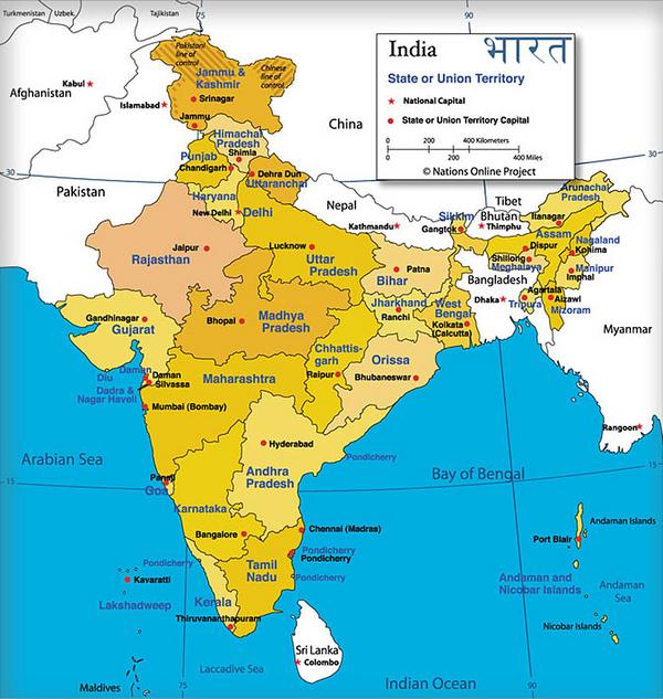 map of India