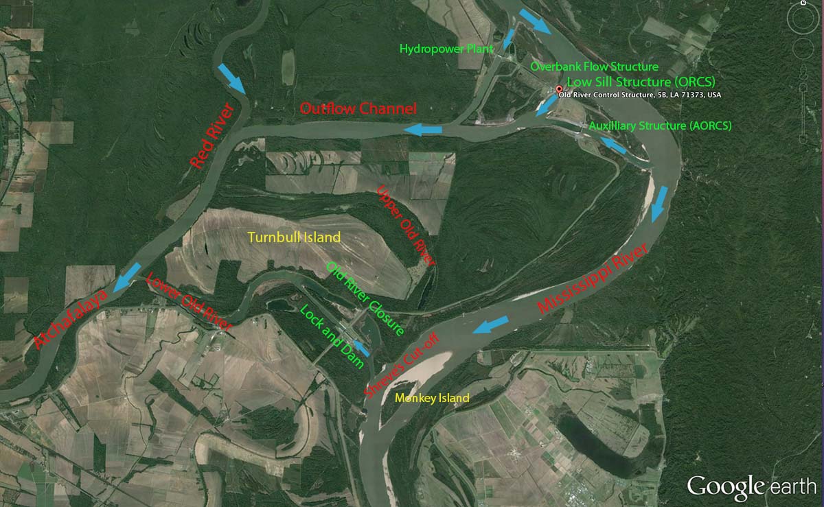 mississippi river geomorphology names