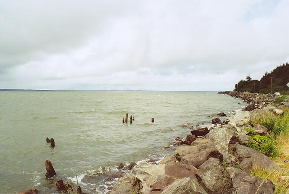 Mouth of the Columbia river, viewed from the Washington shore near Megler.