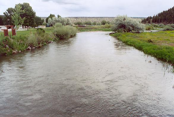 The Crooked river at Elliot Lane Bridge, Prineville, Oregon