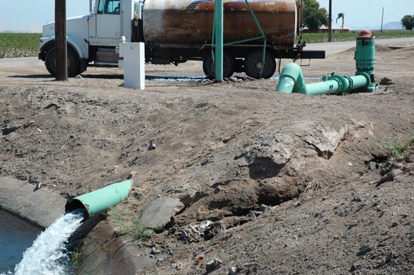 Pumping at Wellton-Mohawk, from groundwater to drain