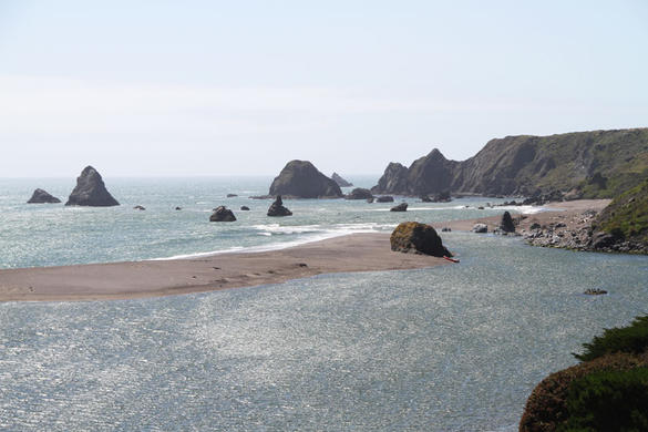 Russian river at its mouth, California (2010)