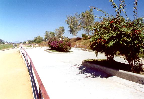 Detail of the skating rink on the left bank of the Rio Atoyac.