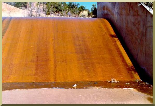 Emergency spillway at Sheep Creek Barrier Dam, Utah