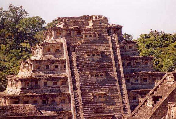 Closeup of main building at El Tajn