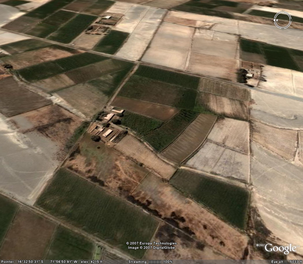 Irrigated fields in La Cano