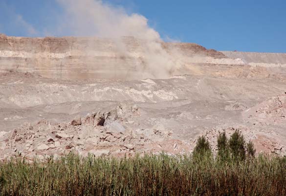 Deslizamiento del talud en el sector Punillo (La Cano),
acaecido a las 12:30 pm del 29 de junio de 2007.