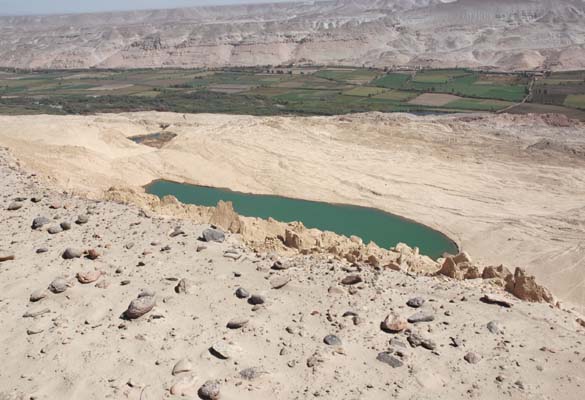  Laguna que se ha formado por las filtraciones en el sector Punillo de San Isidro-La Cano